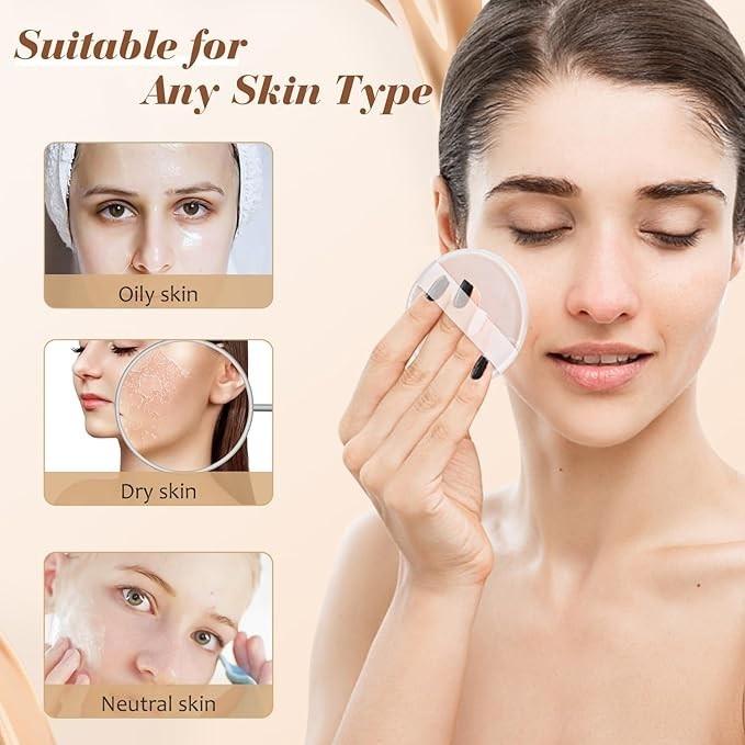 Weicher Silikongel-Puderquastenschwamm für kosmetische Gesichtsgrundierung, BB-Creme, kein Essen von Puder, Make-up-Tool