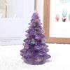 Faux Crystal Christmas Tree Figurine Mini Artificial Crystal Tree Tabletop Ornament for Winter Holiday Home Decor