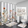 Plant Series Punch-Free Bathroom Shower Curtain