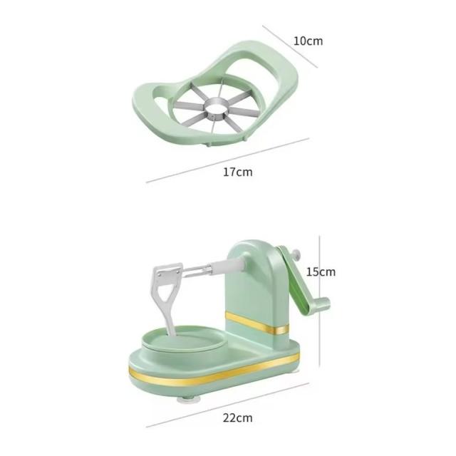 Hand-Cranked Apple Peeler Multifunctional - Stainless Steel Blade Fruit Peeler, Core Slicer Cutter 3 In 1 Tool for Kitchen Use