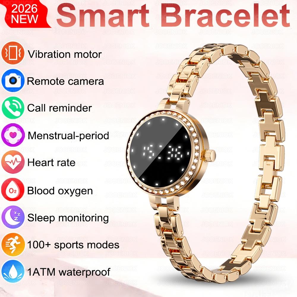 Fashionable Women’s Diamond Smart Bracelet Heart Rate Stress and Sleep Monitoring Water-Resistant  New Smart Bracelet