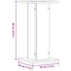 Plant Stand Set of 2 White 30 x 30 x 60 cm Engineered Wood