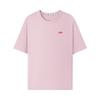 Solid Color Breathable Round Neck Short Sleeve T-Shirt Unisex Tops Chalk-Pink L225U086-01SX