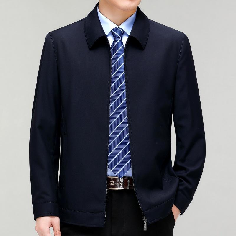 Business wool jacket men's spring and autumn style civil servant cadres middle-aged business mature and stable dad jacket