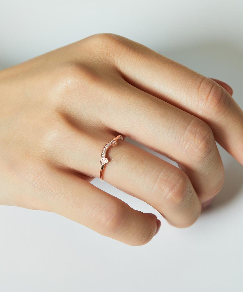 Helene Jewelry 14K 18K Cielo Cubic Stick Miss Ring Gold Ring