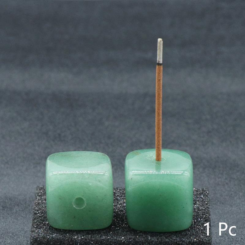 New Natural Crystal Incense Sticks Holder Coil Censer Burner Rock Quartz Stone Base Buddhist Indoor Altar Table Home Decoration