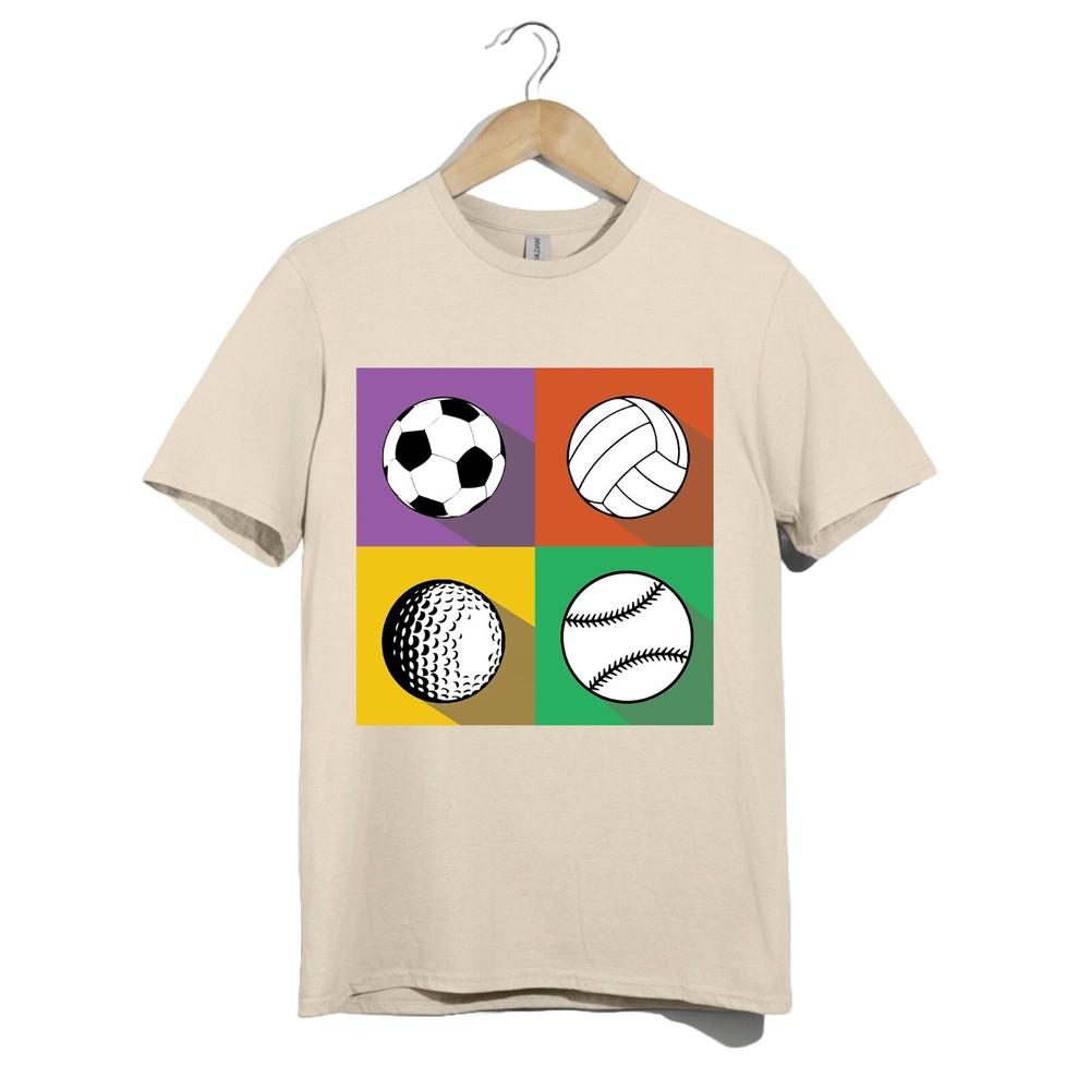 

Sports Lover T Shirt Unisex Soccer Golf Volleyball Top Baseball Graphic Gift Tee S