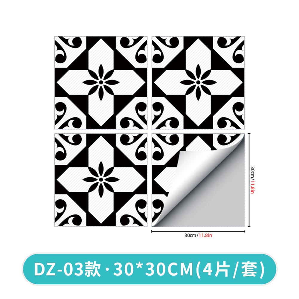Amjpvc Anti-Skid Twill Printing Combination Splicing Floor Sticker Bathroom Bedroom Living Room Diy Floor Sticker
