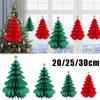 3D Honeycomb Christmas Tree Ornaments DIY Paper Xmas Hanging Pendants Happy New Year Christmas Party Home Decoration 20/25/30CM