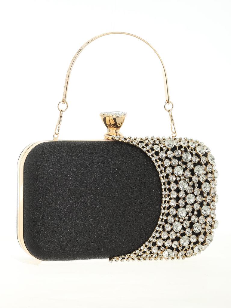 Cross-Border Diamond-Studded Alloy Evening Clutch Bag