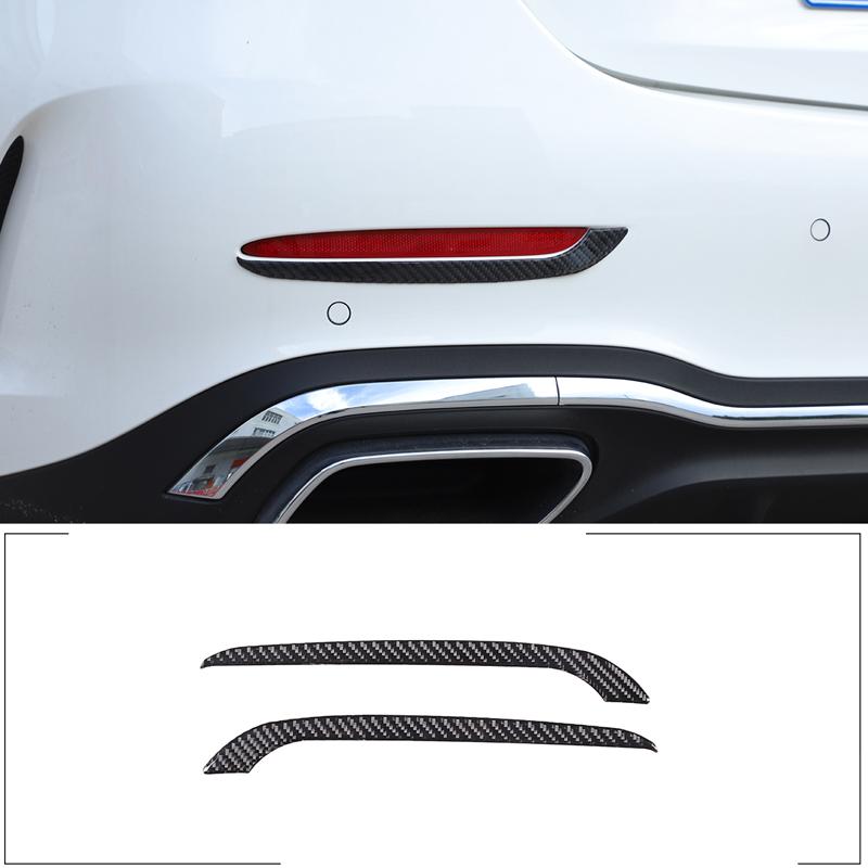Soft Carbon Fiber Car Rear Fog Lamp Decorative Strip Trim Sticker For Mercedes Benz C-Class W206 2022-2024 Car Accessories