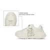 MLB Big Ball Chunky Series Leather Casual Fashion Velcro Low-Top Dad Shoes Ivory Kids sneakers 7ASHC102N-50IVS