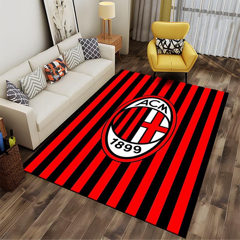 AC Milan Themed Carpet Design Suitable As a Non-slip Mat for the Living Room or Bedroom Sofa