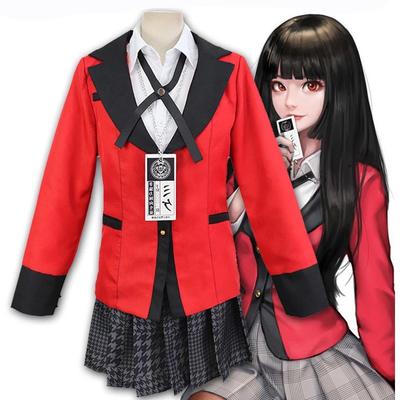 Anime Kakegurui Yumeko Jabami jelmezek 5db/szett Cosplay Girls felnőtt gyerek