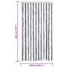 Fly Screen Curtain Grey and White 100 X 200 Cm Chenille