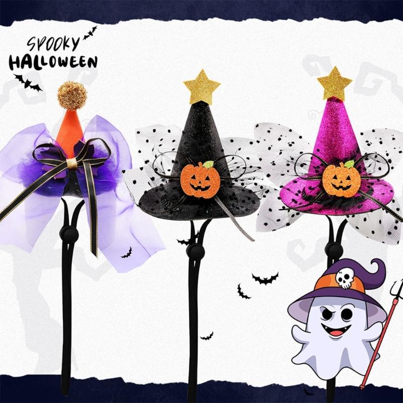 Medium Dogs Halloween Costume Hat Pet Party Hat Witch Cap Dogs Festival Props