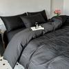 Sleep Grid Washed Cotton Silver Silk Large Jacquard Four Piece Set