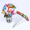50Pcs Butterfly Picks Outdoor Butterfly Garden Stakes Realistic Butterfly Decorations for Flower Pot Yard Indoor Planter Vase