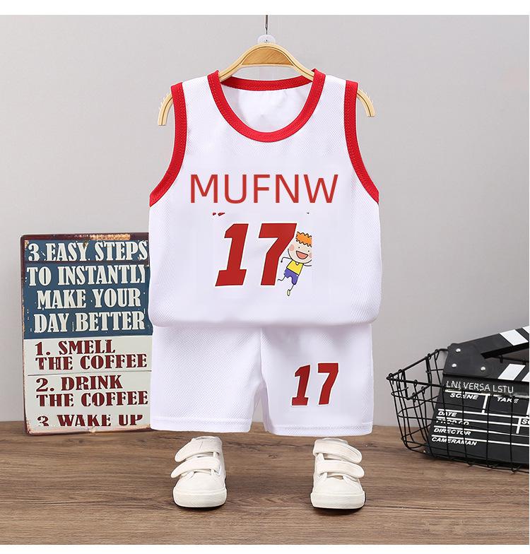 Kids' Summer Sports Uniform: Quick-Dry Vest and Shorts Set for Boys