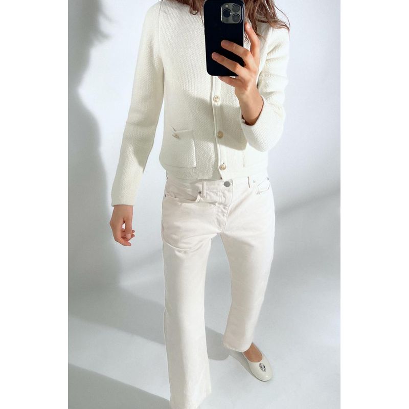 Spring New Arrival Classic Style Easiest for Match Decorated Row Button Knitting Outwear 6427034 3991001 6427124