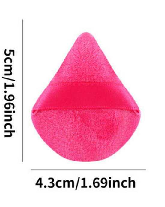 Dual-Use Velvet Flocking Triangle Puff for Wet & Dry Powder Setting