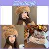 Knit Wool Hat For Women Winter Warm Beanie With Cute Ears For Snowy Days