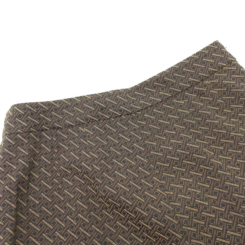 DRIES VAN NOTEN All-over print straight pants bottoms for women, brown, size 34 Bottoms 34 BrownUsed