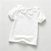 Dames T-shirt met Kraag en Korte Mouwen met Kantafwerking Casual Top