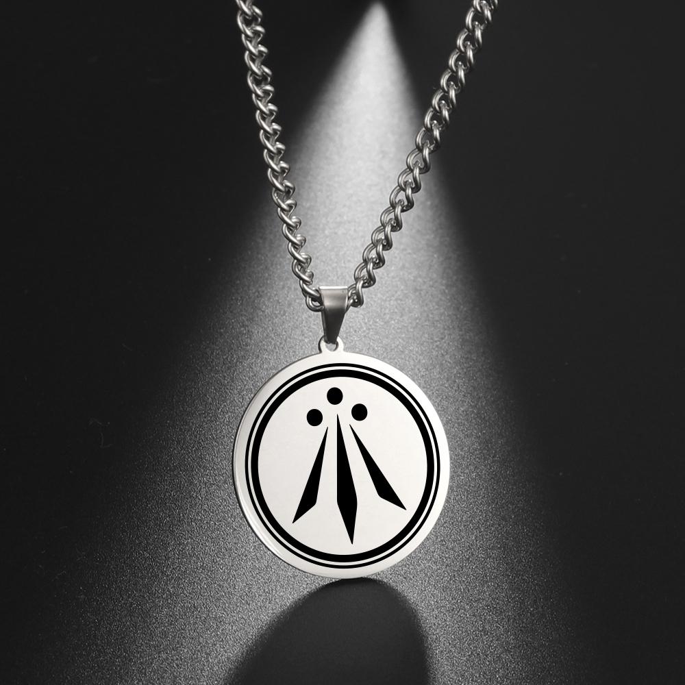 

Awen The Three Rays of Light Talisman Amulet Pendant Necklace Bardic Druidry Irish Celtic Stainless Steel Wicca Witchy Necklaces