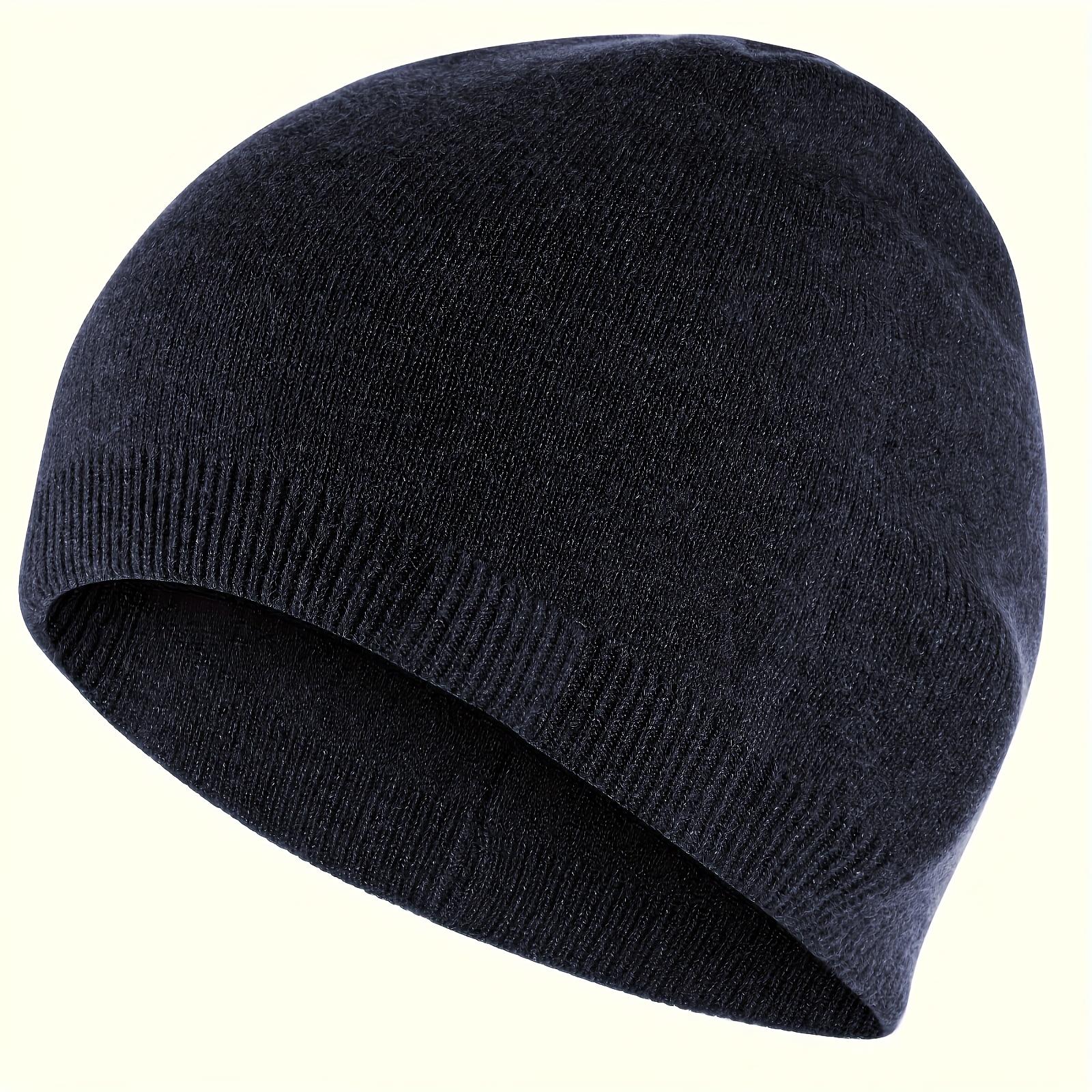 

Winter Knitted Beanie Hat Unisex Soft Warm Windproof Running Cap Breathable Hiking Cycling Outdoor Sports Pullover Earmuffs Hat темно-синий
