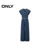 ONLY Women's 2026 Summer Retro Double-Breasted High-Waist Straight-Leg Denim Jumpsuit