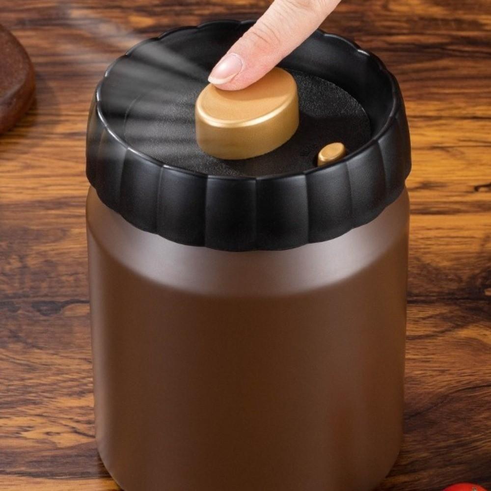 Large Capacity Vacuum Sealed Jar Moisture-Proof Coffee Bean Sealed Jar Kitchen Storage