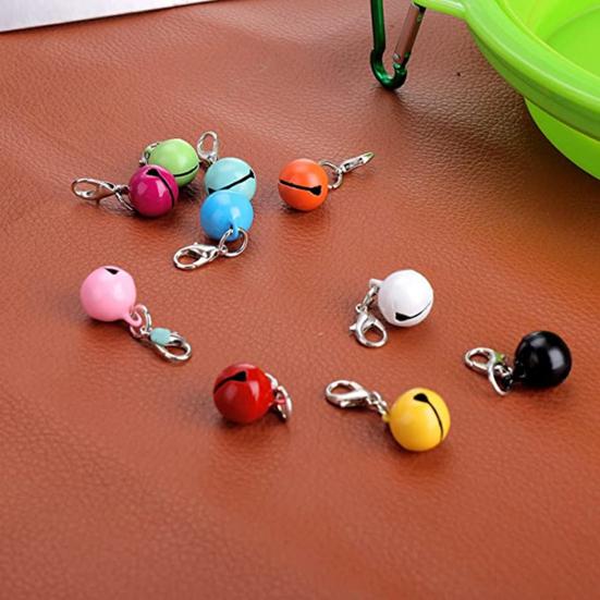 Pet Bells Vibrant Color Smooth Surface Lobster Clasp Design High Durability Easy-wearing Dress Up Metal Pet Cat Dog Collar Accessories Jingle