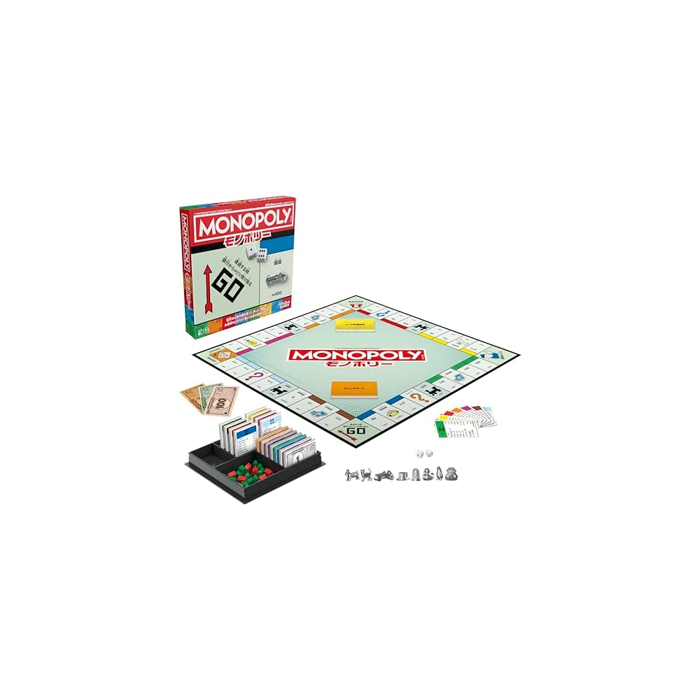 

Hasbro Monopoly Classic Board Game with Storage Tray Large Tokens for Ages 8 and Up 2-6 Players