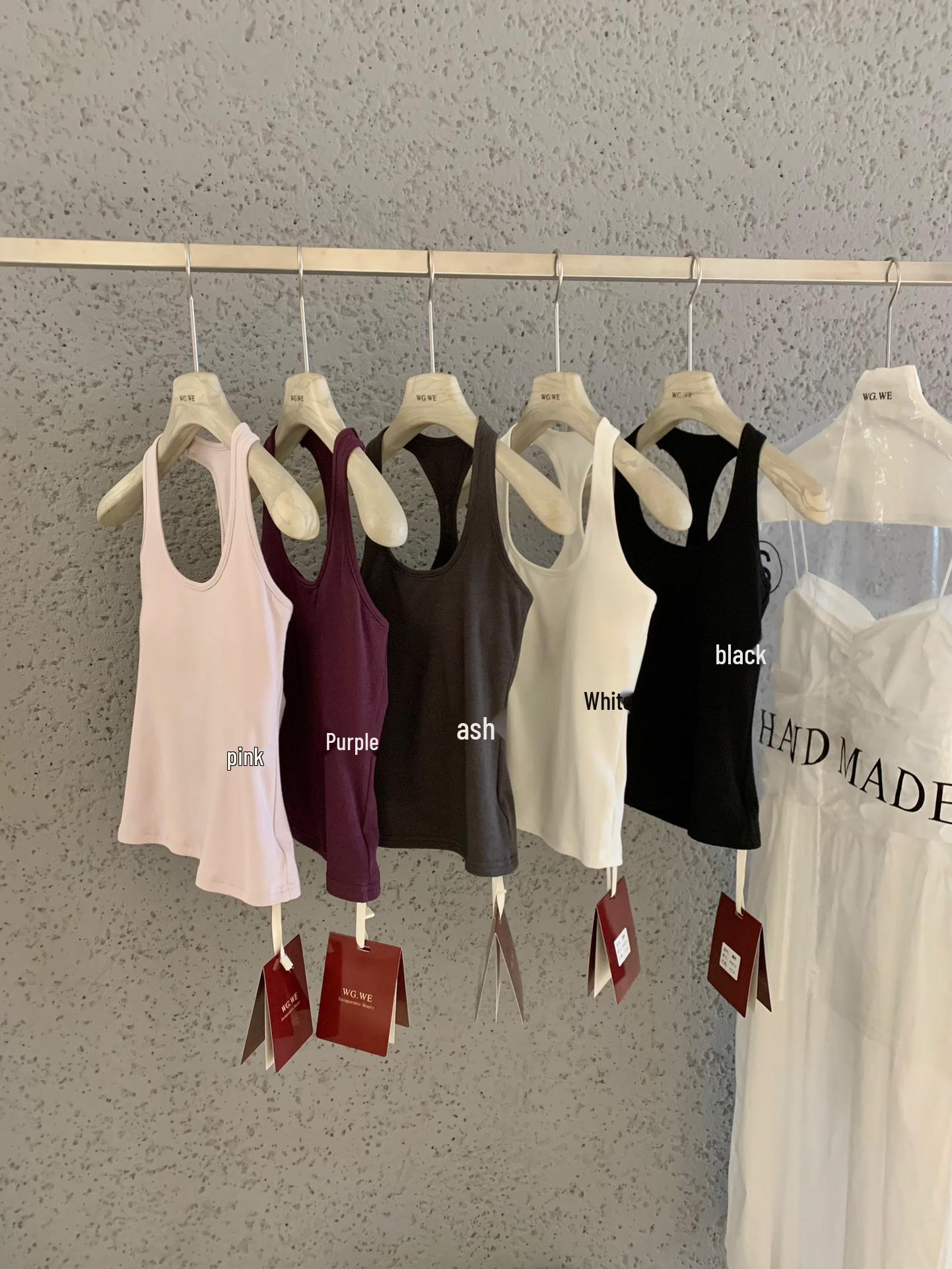 Guangzhou Thirteen Hong Women s Slim-Fit U-Neck Spaghetti Strap Vest - Spring/Summer Trendy Base Layer Top Medium
