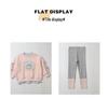 Höst Koreansk Stil Flickors Patchwork Sweatshirt & Leggings Set