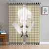 Kitchen Utensils Shelf Sheer Curtains for Living Room Bedroom Decoration Chiffon Tulle Voile Kitchen Window Curtain
