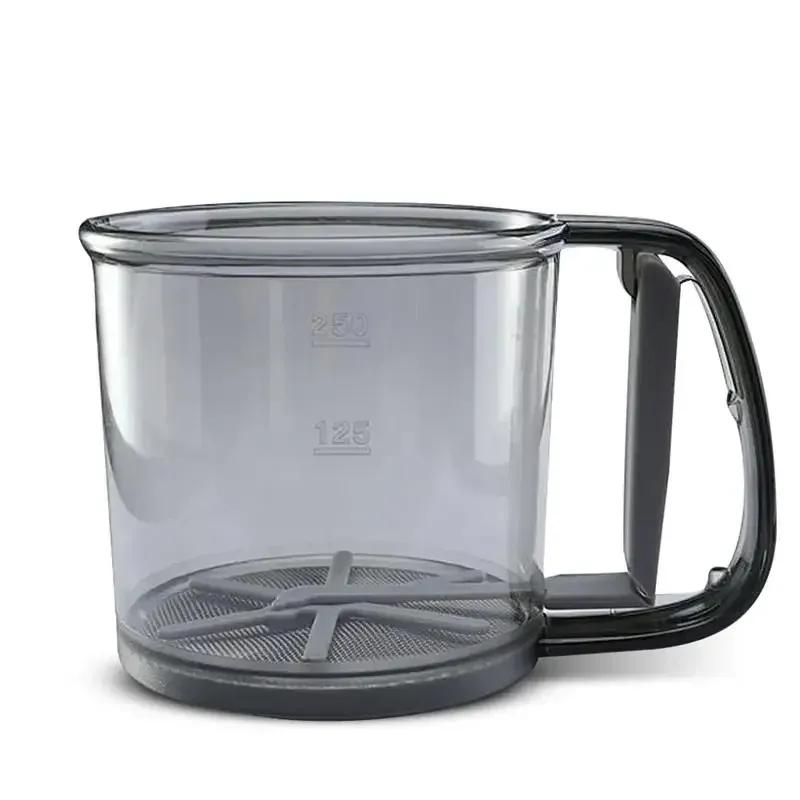 Kitchen Round Flour Sieve Filter Handheld Powdered Sugar Sifter Powder Shaker Measuring Cup Making Sifting Tool Baking