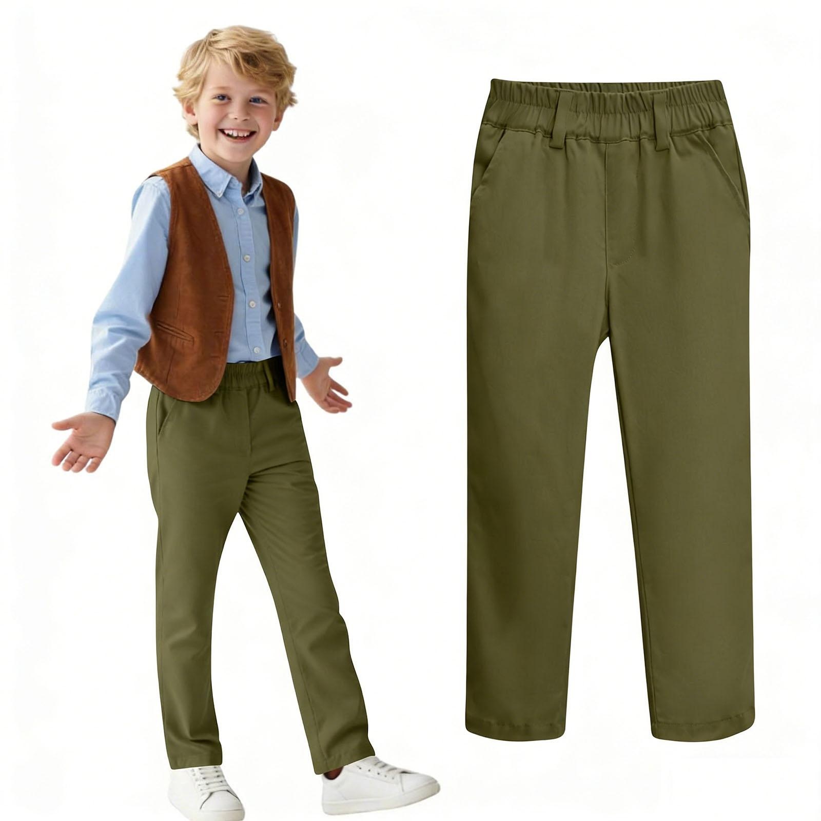 Children s Fashionable Knickers, Checkered, Loose And Casual Pants 130