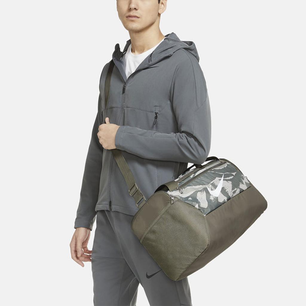 Nike Polyester Crossbody Bag, Gym Bag, Travel Bag Unisex Olive Gray CU9612-320