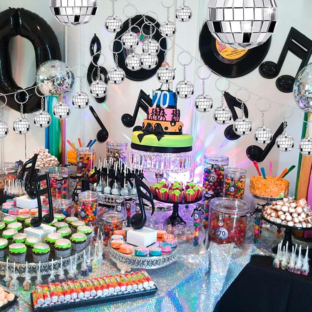 12pcs Disco Ball Keychain Disco Ball Keychains Bulk Disco Ball Key Chain Party Favors for Party Supplies Decorations Mirror Ball Keychain Pendant