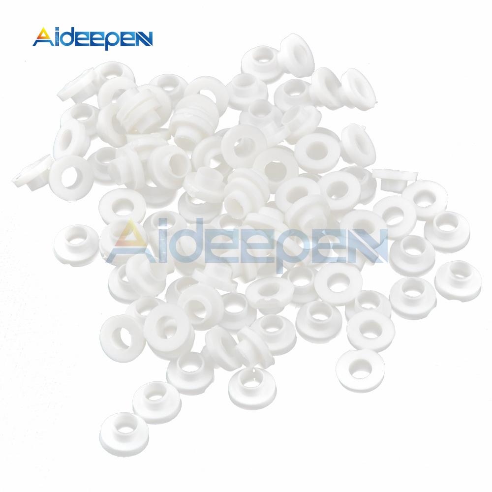100 Stück TO-220 Transistor Kunststoff-Isolationsscheiben-Körnchen + 100 Stück TO-220 Isolierendes Silikon-Pad-Blattstreifen