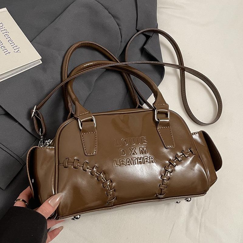 

Retro style trendy bowling bag high sense versatile Spice Girl style messenger bag woman