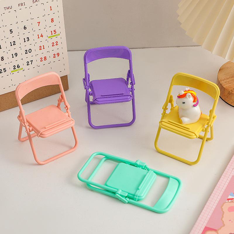 Mini Chair Phone Holder - Cute, Foldable, Desktop Ornament for Students
