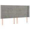 VidaXL Tête de Lit à LED Meuble de Chambre à Coucher Accessoire de Lit Double Tête de Cadre de Lit Intérieur Gris Clair 3124248