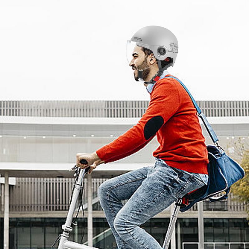 Motosiklet Kaskı Erkekler Kadınlar Için Klasik Retro Scooter Yarım Kask Ultralight Bisiklet Kask MTB Bisiklet Bisiklet Motosiklet Kask