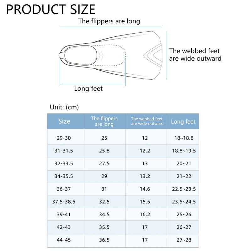 Silicone Swim Fins Adult Kids Snorkels Fins Travel Size Flippers Swim Training Fins for Lap Swimming Divings Snorkeling