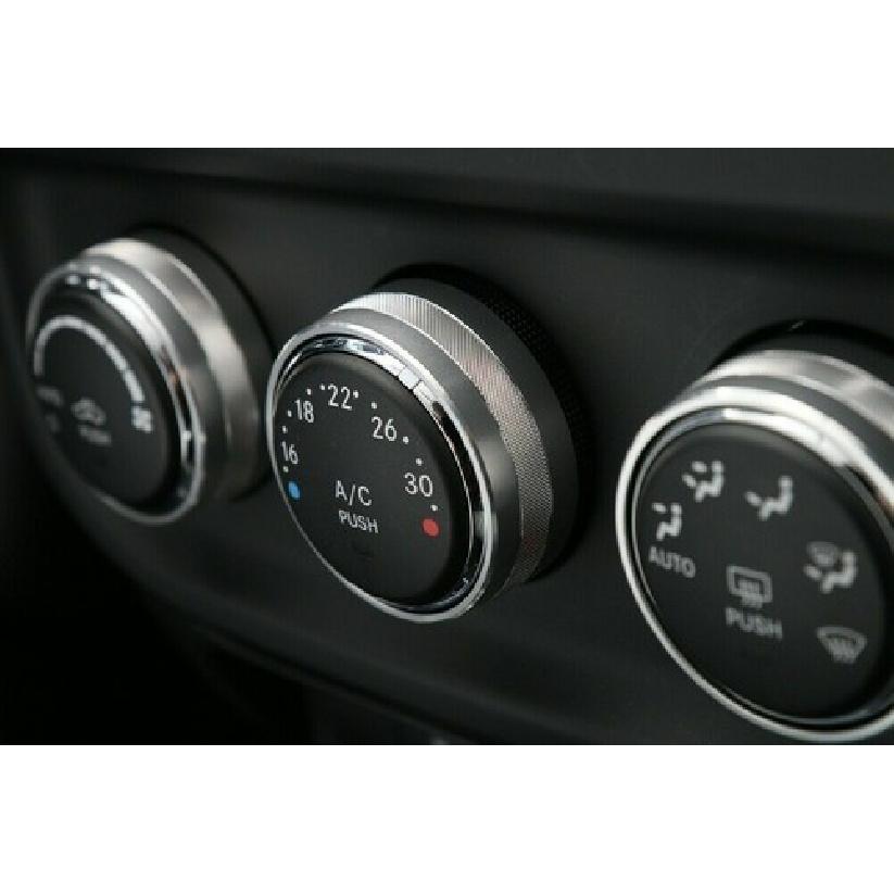 for 11-17 Jeep Wrangler JK Air Condition Switch CD Button Knob Ring Trim Silver