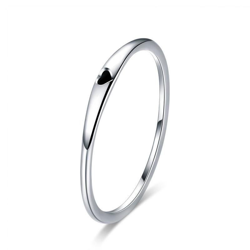 925 Sterling Silver Simple Rings for Women Wedding Engagement Heart Rings with Zircon  Female Jewelry 2025