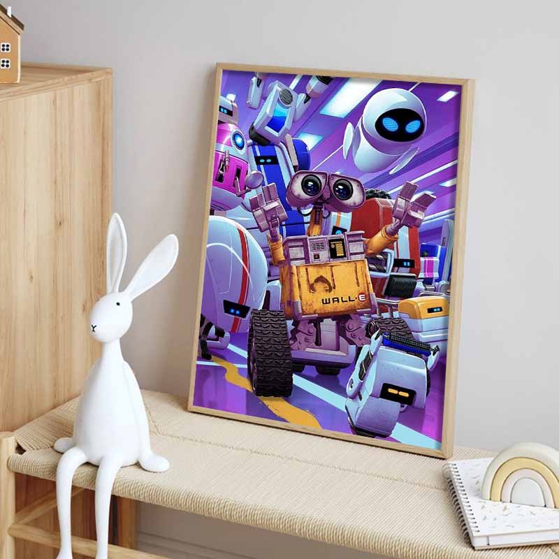 Disney Diamond Painting WALL-E Space Carnival Illustration 5D DIY Diamond Painting Embroidery Set Round Diamond Art Mosaic Home Decor